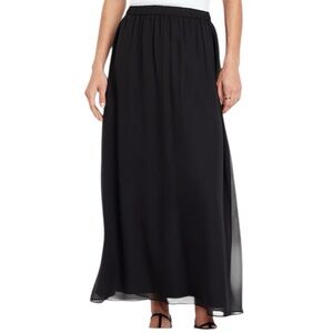 Forever 21 chiffon midi skirt black